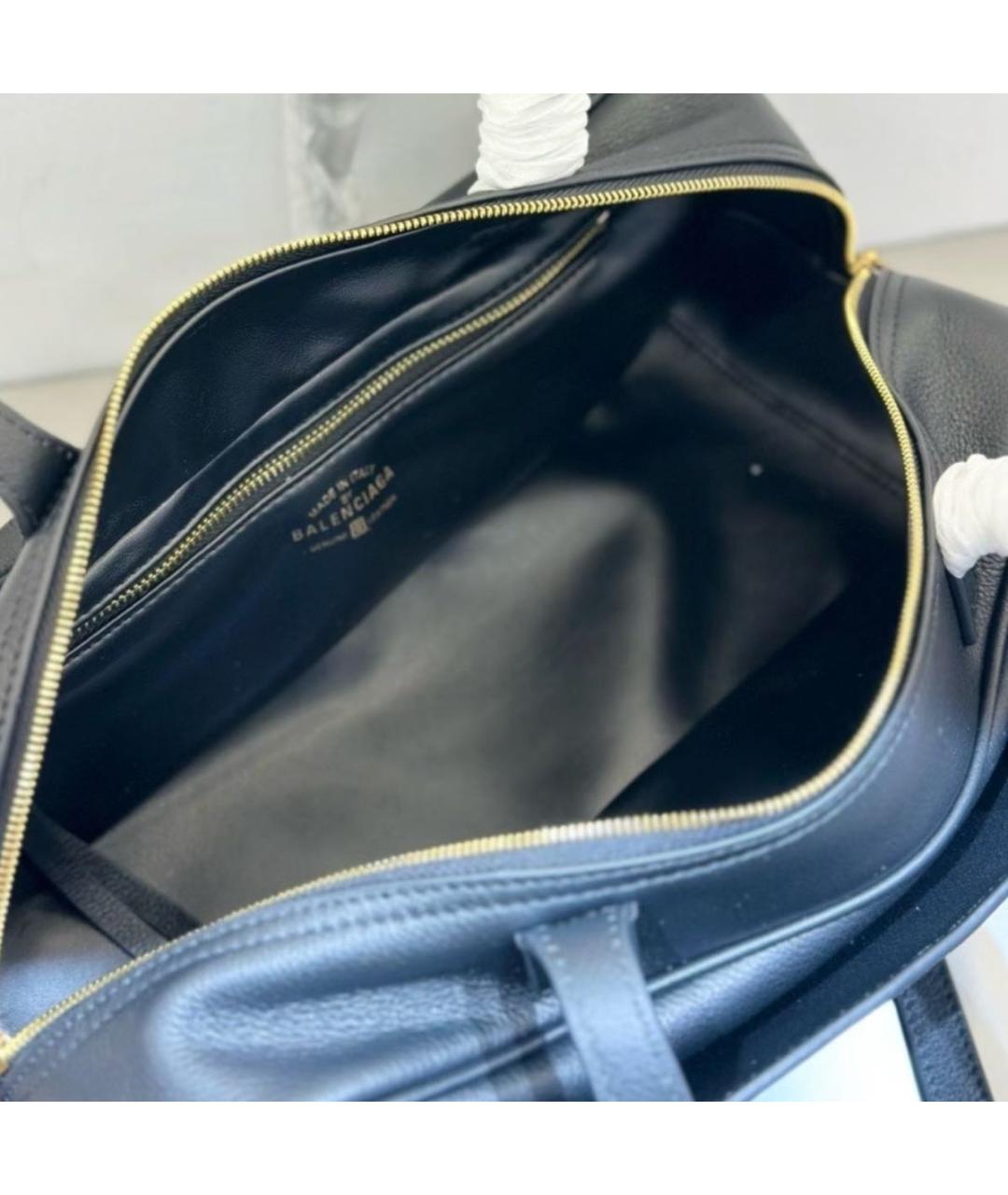 BALENCIAGA Черная кожаная сумка через плечо, фото 6