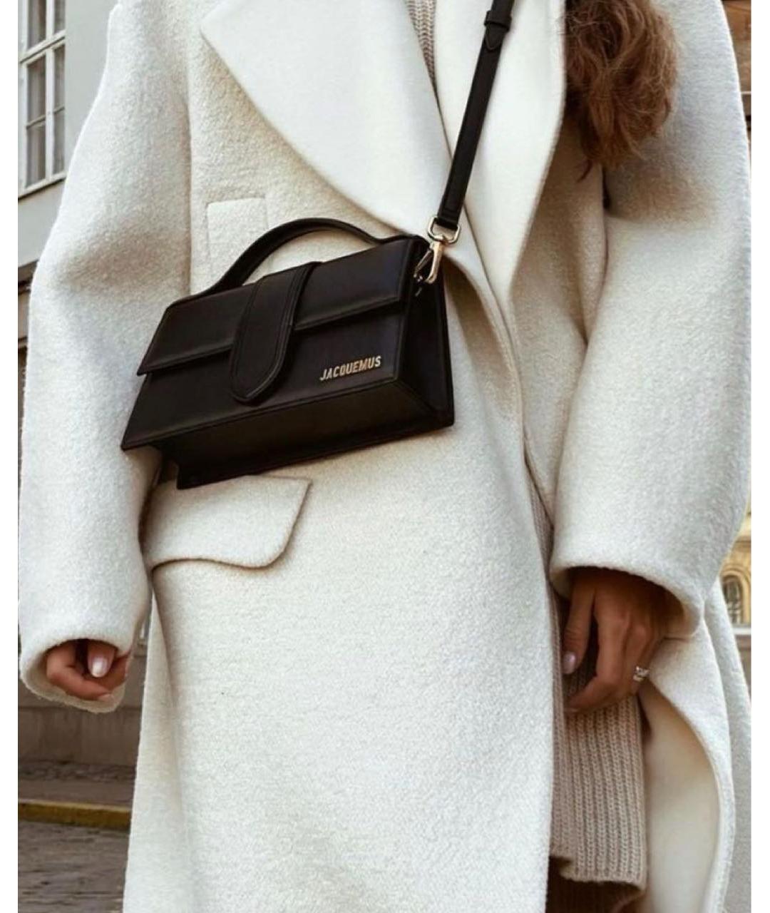 JACQUEMUS Черная кожаная сумка через плечо, фото 8