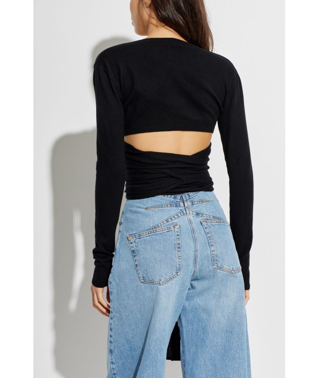 ALAIA Черный кашемировый джемпер / свитер, фото 3