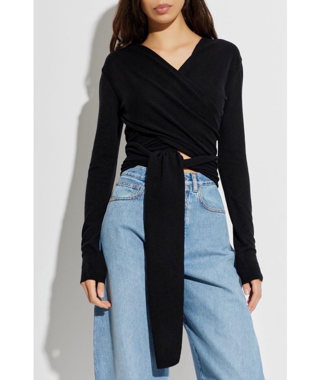 ALAIA Черный кашемировый джемпер / свитер, фото 4