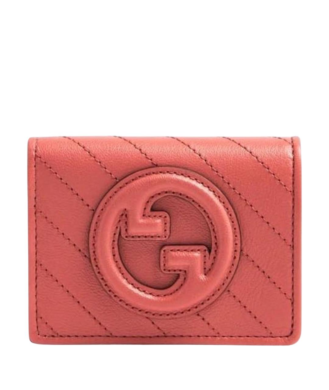 GUCCI Розовый кожаный кошелек, фото 1