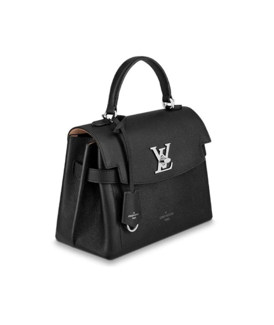 LOUIS VUITTON Черная кожаная сумка через плечо, фото 3