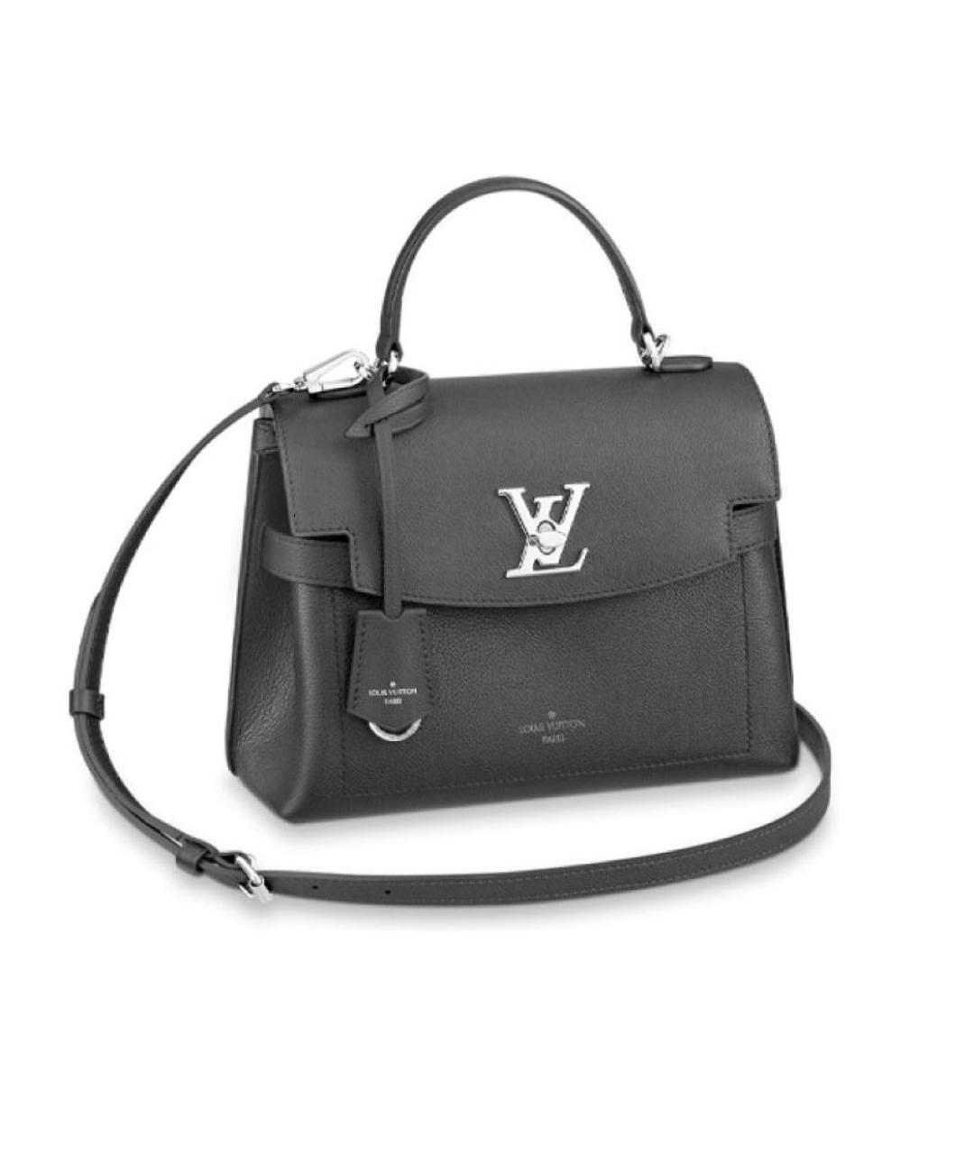 LOUIS VUITTON Черная кожаная сумка через плечо, фото 6