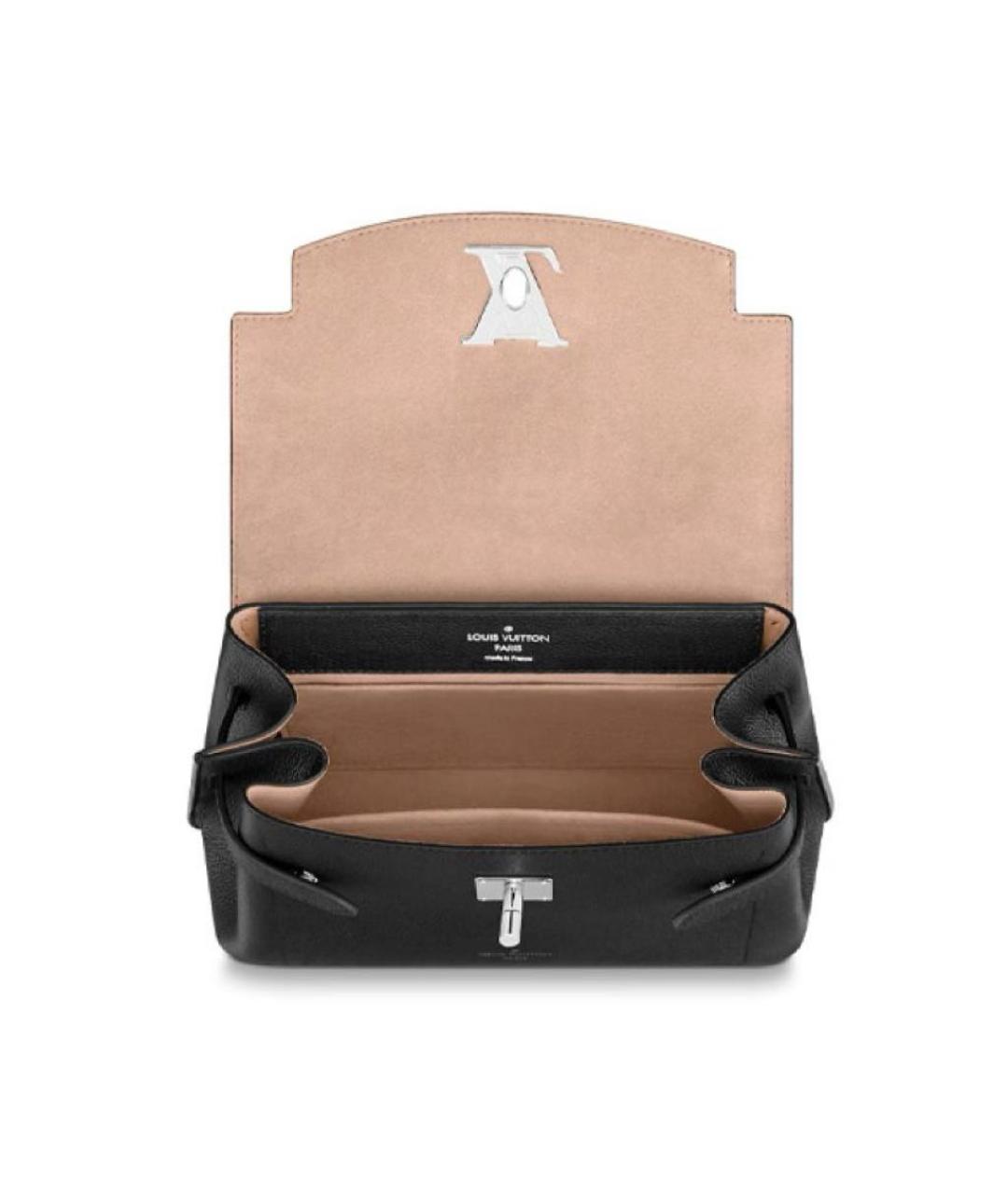 LOUIS VUITTON Черная кожаная сумка через плечо, фото 5