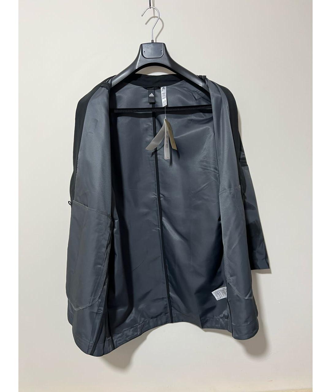 ADIDAS Черная полиэстеровая спортивная куртка, фото 5