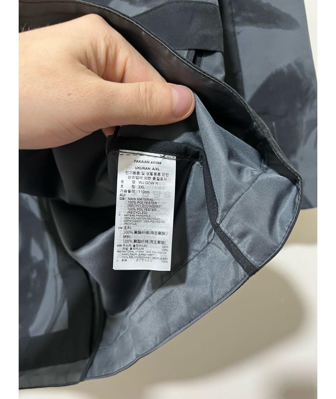 ADIDAS Черная полиэстеровая спортивная куртка, фото 6
