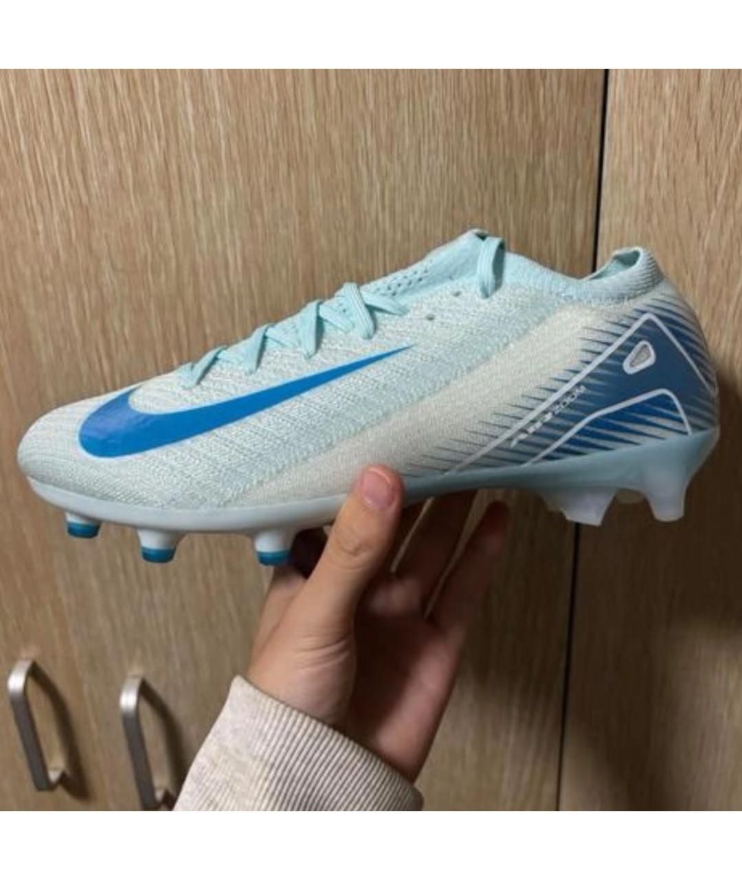 NIKE Голубые текстильные низкие кроссовки / кеды, фото 5