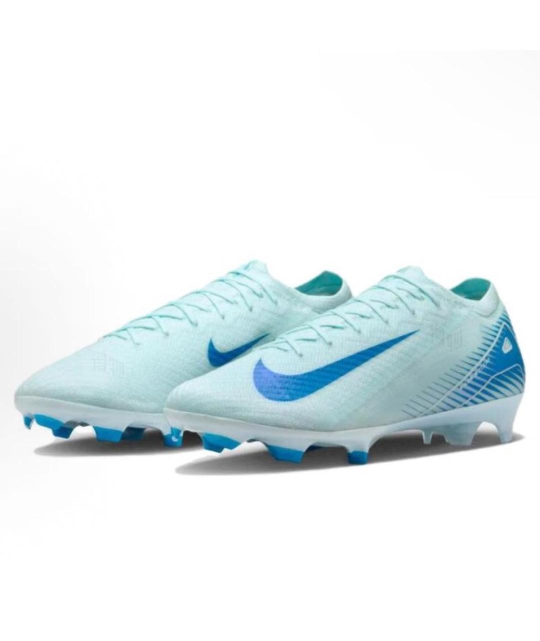 NIKE Голубые текстильные низкие кроссовки / кеды, фото 2