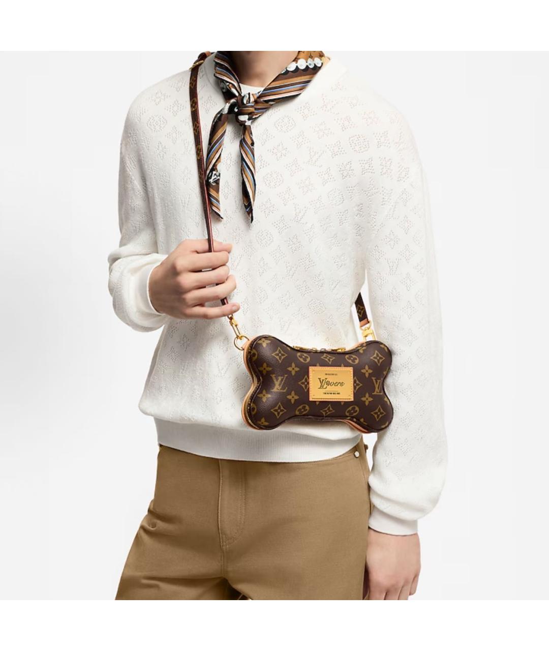 LOUIS VUITTON Коричневая сумка через плечо, фото 3