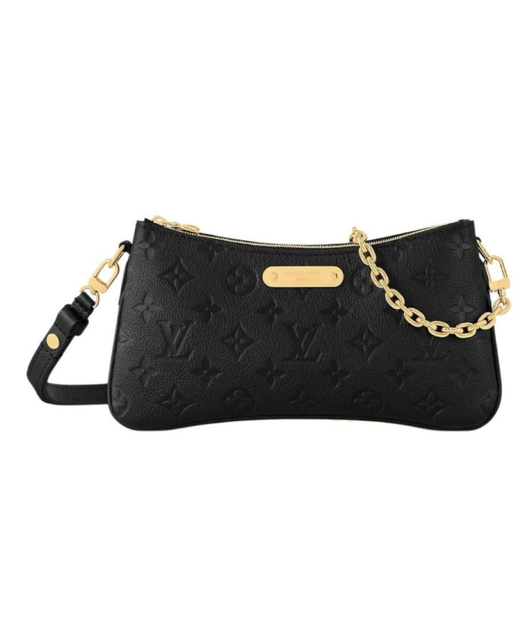 LOUIS VUITTON Черная кожаная сумка через плечо, фото 6