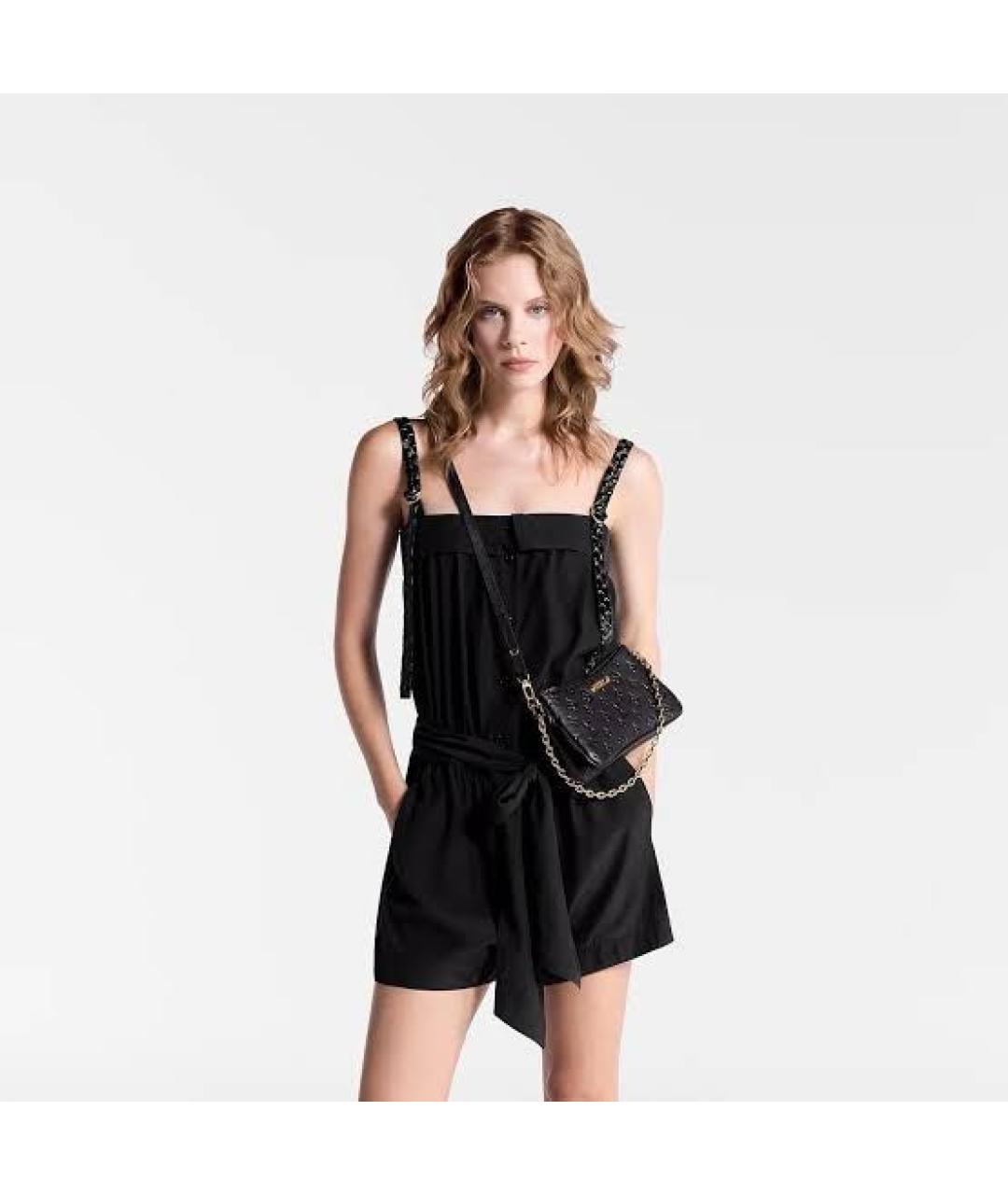 LOUIS VUITTON Черная кожаная сумка через плечо, фото 2