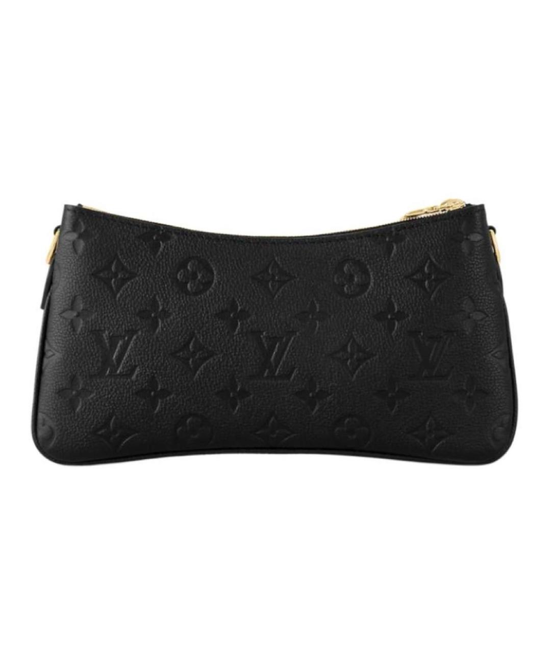 LOUIS VUITTON Черная кожаная сумка через плечо, фото 4