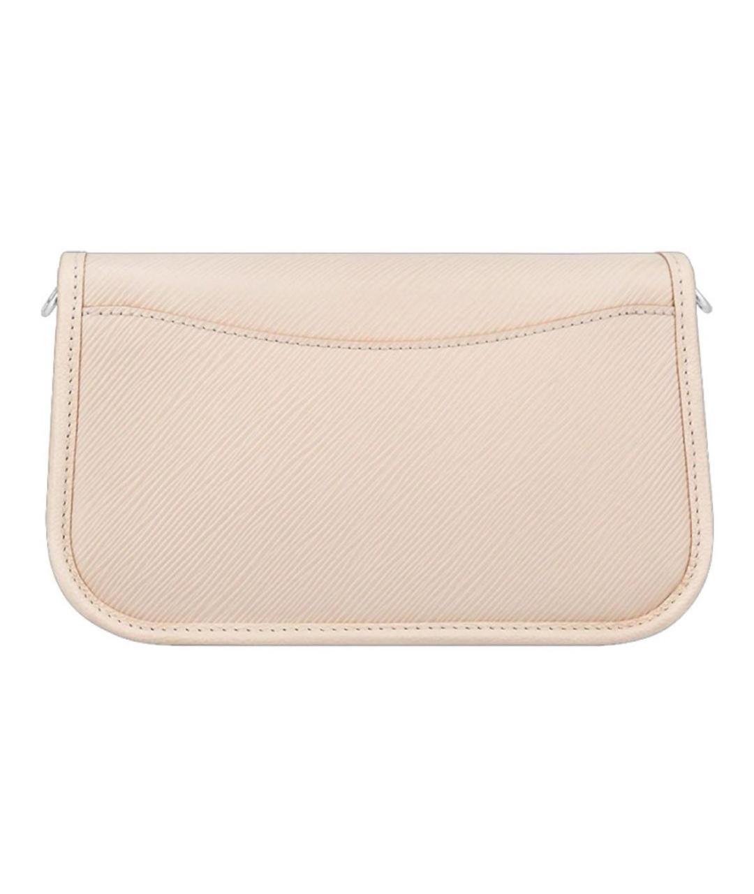 LOUIS VUITTON Бежевая кожаная сумка через плечо, фото 5