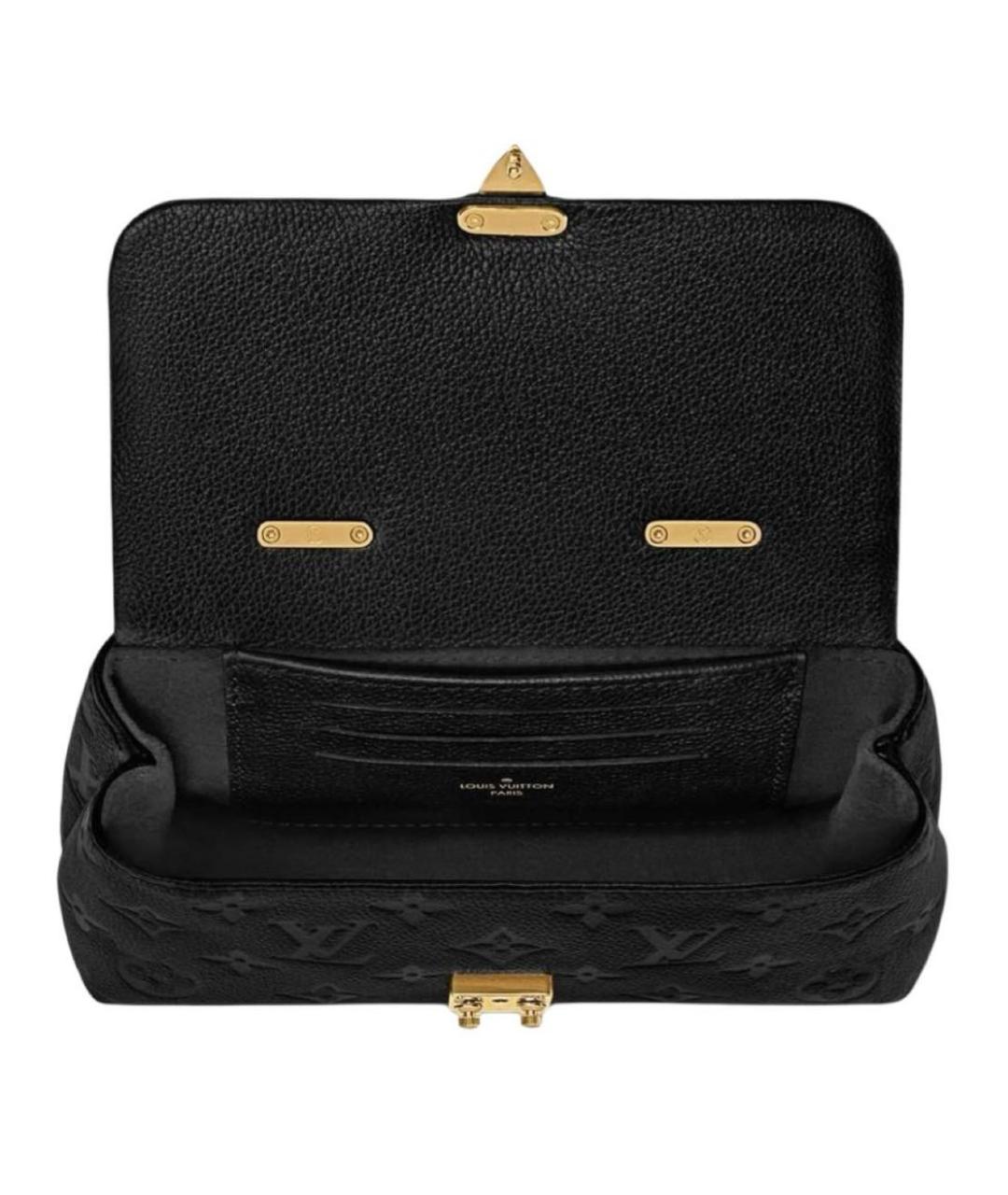 LOUIS VUITTON Черная кожаная сумка через плечо, фото 5