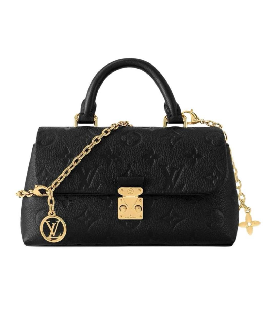 LOUIS VUITTON Черная кожаная сумка через плечо, фото 7