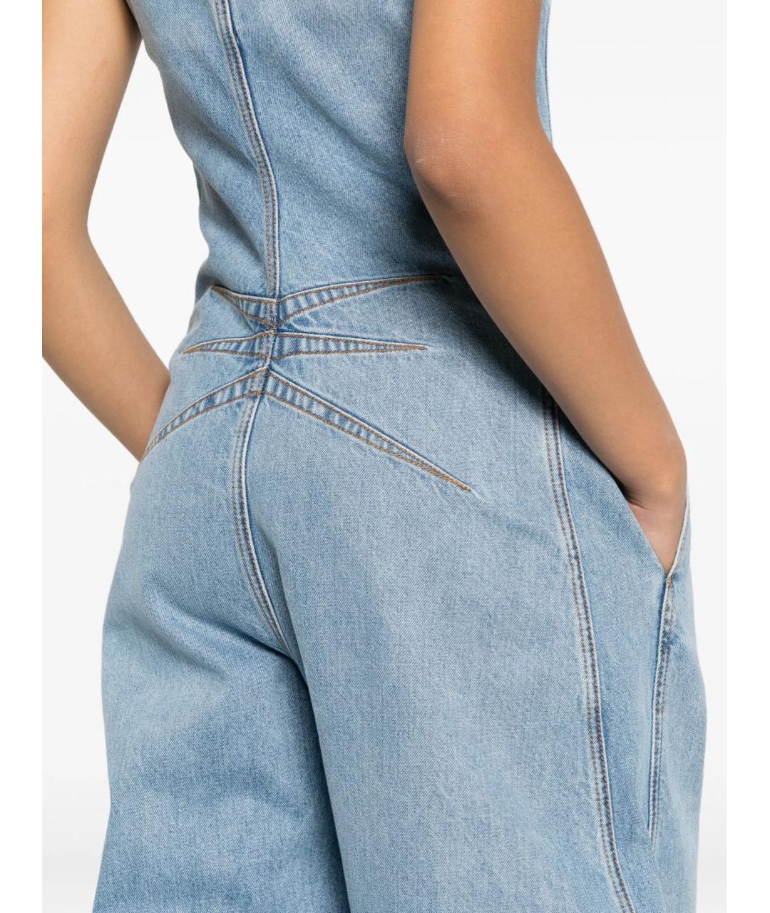 ALAIA Голубой хлопковый комбинезон, фото 8