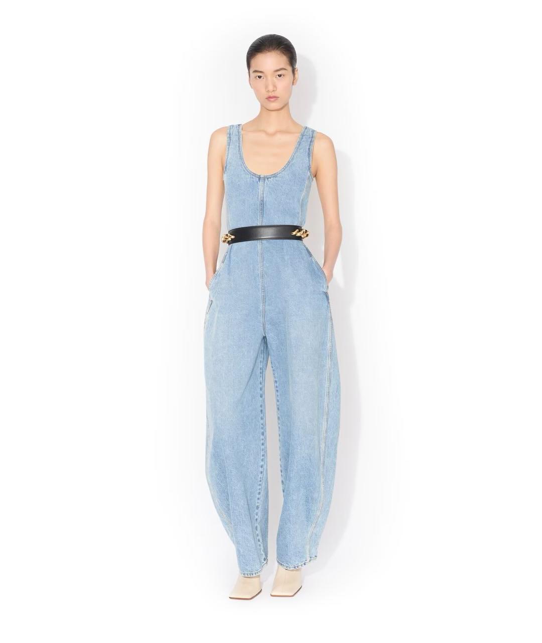 ALAIA Голубой хлопковый комбинезон, фото 2