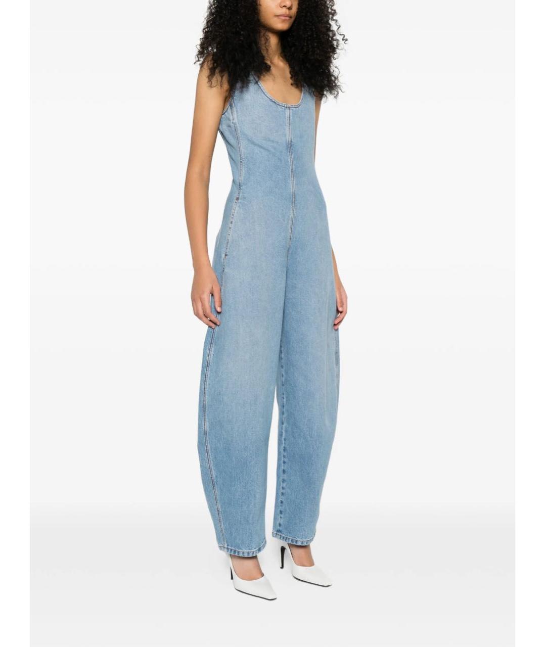 ALAIA Голубой хлопковый комбинезон, фото 5