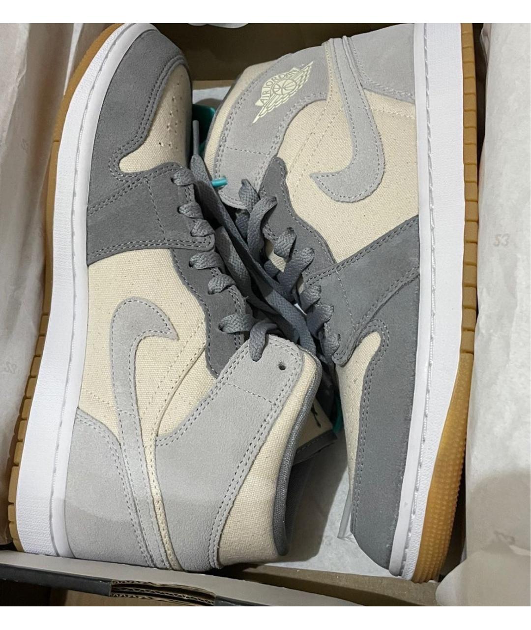JORDAN Серые высокие кроссовки / кеды, фото 5