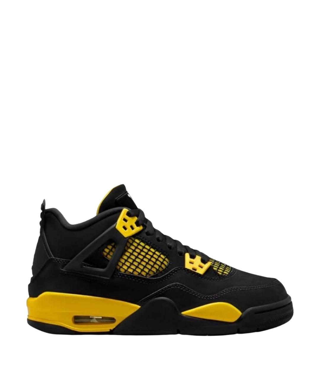 JORDAN Черные замшевые высокие кроссовки / кеды, фото 1