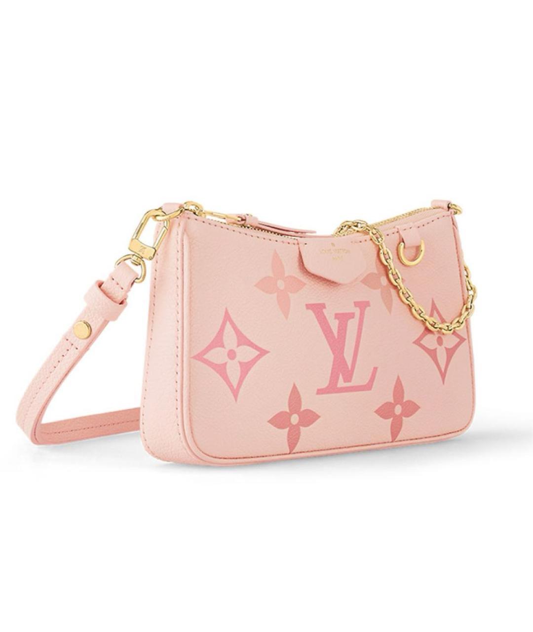 LOUIS VUITTON Розовая кожаная сумка с короткими ручками, фото 3