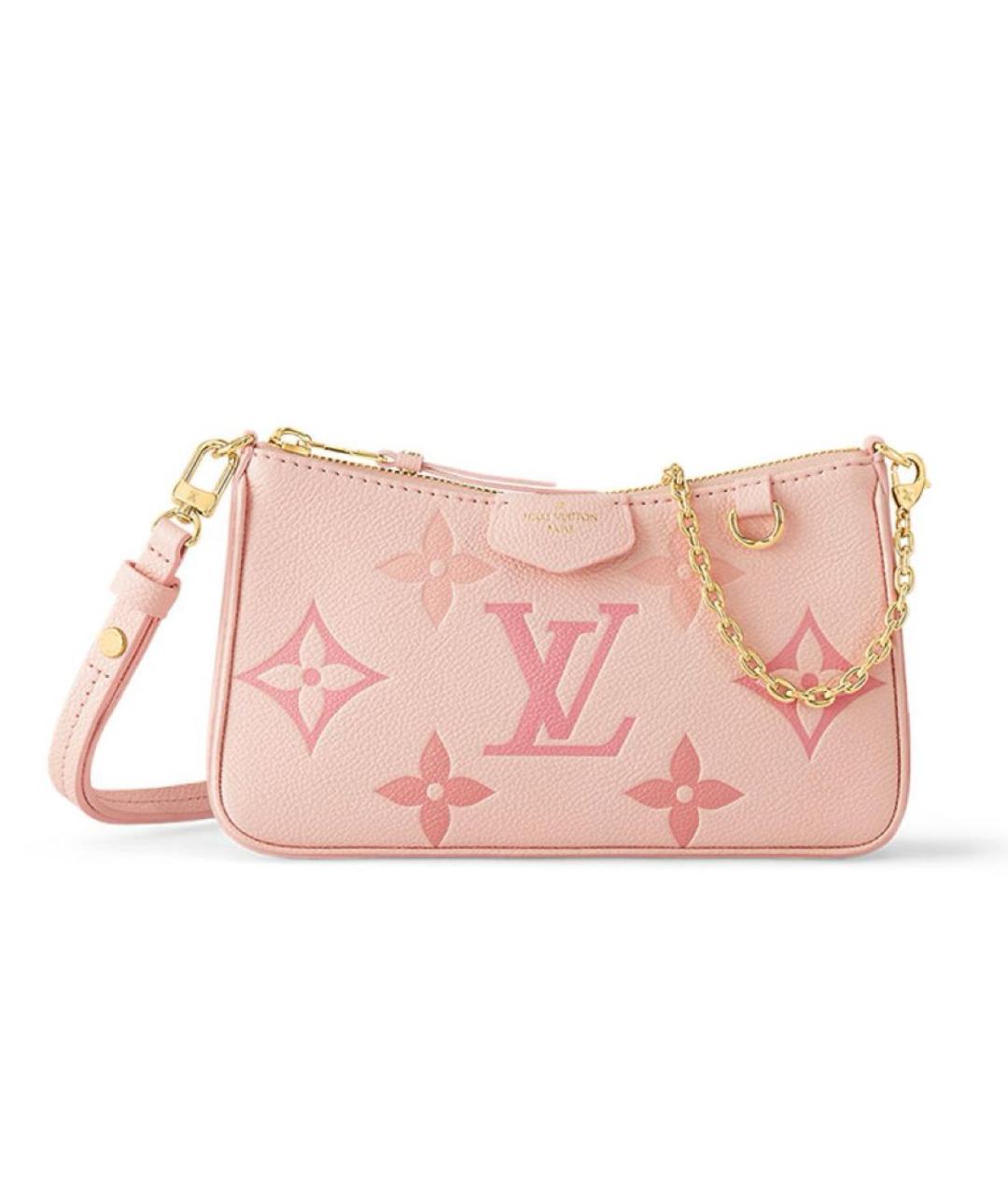 LOUIS VUITTON Розовая кожаная сумка с короткими ручками, фото 6