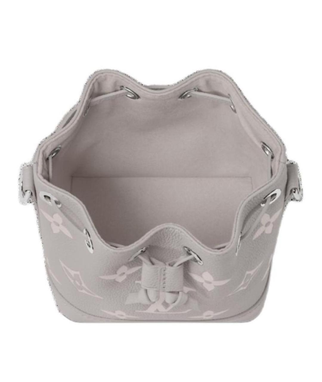 LOUIS VUITTON Серая кожаная сумка с короткими ручками, фото 3