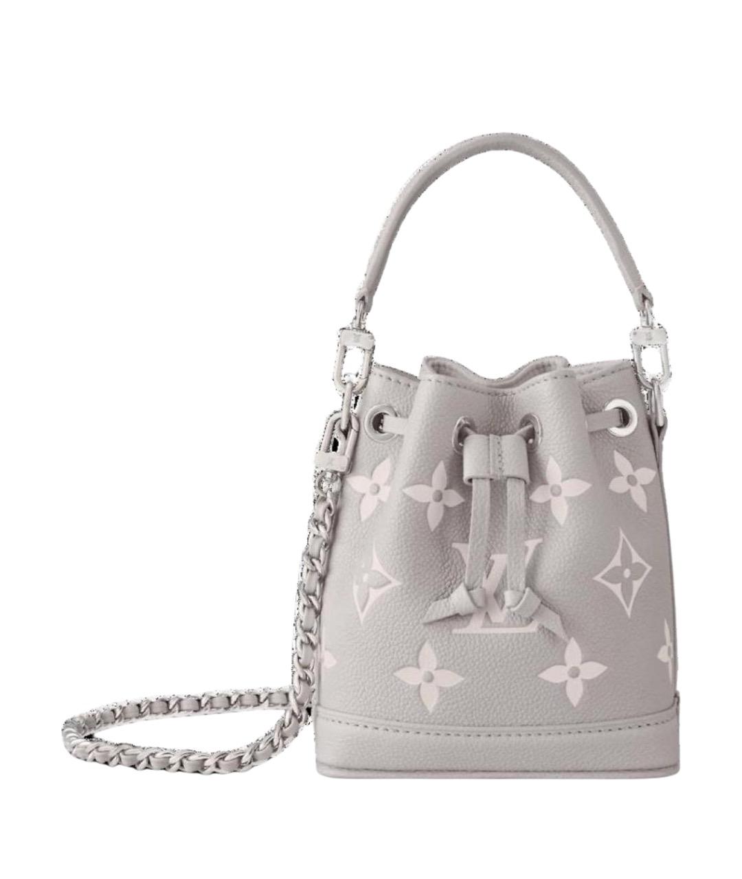 LOUIS VUITTON Серая кожаная сумка с короткими ручками, фото 1