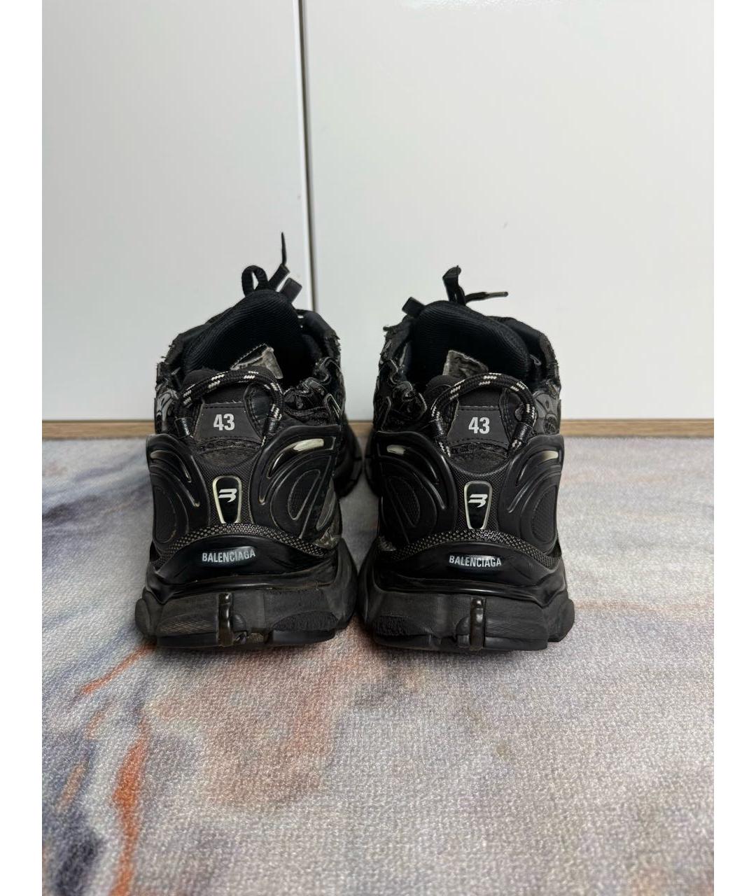 BALENCIAGA Черные синтетические низкие кроссовки / кеды, фото 4
