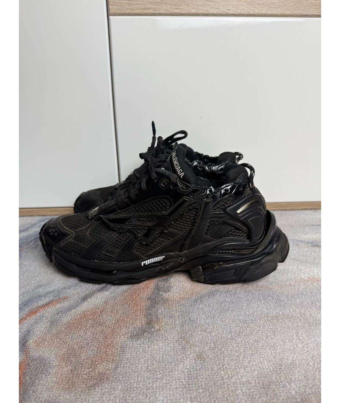 BALENCIAGA Черные синтетические низкие кроссовки / кеды, фото 5