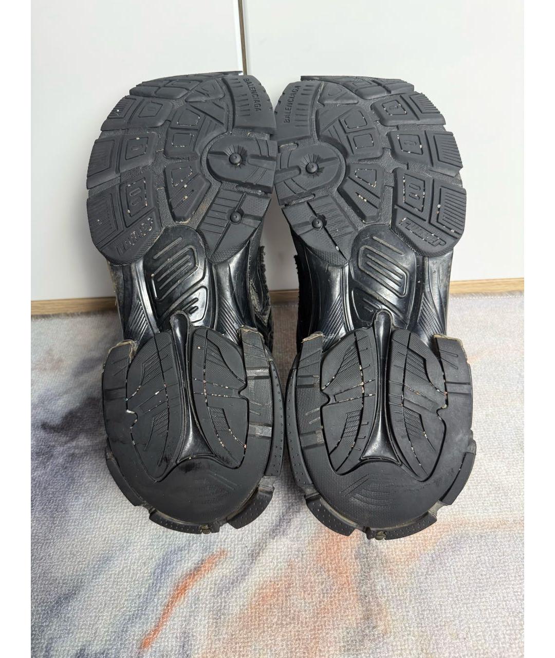 BALENCIAGA Черные синтетические низкие кроссовки / кеды, фото 3