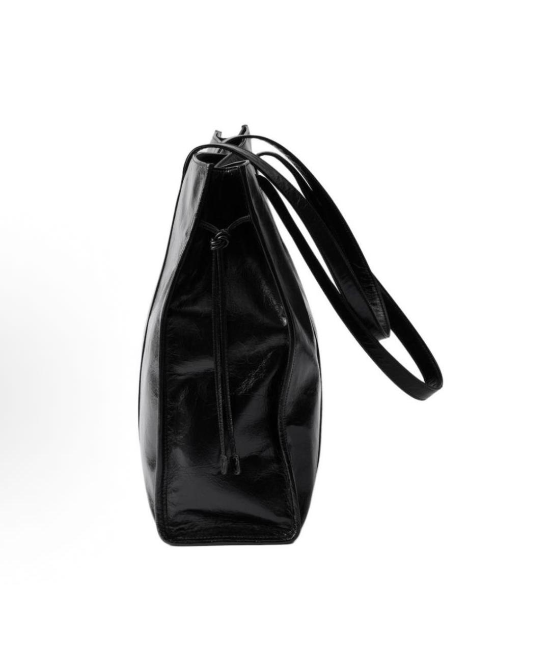 PRADA Черная кожаная сумка тоут, фото 3