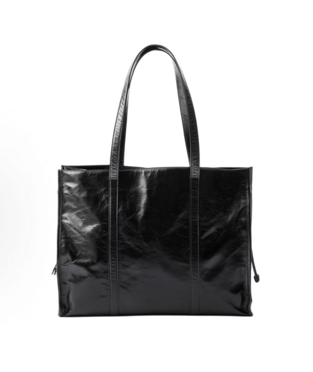 PRADA Черная кожаная сумка тоут, фото 4