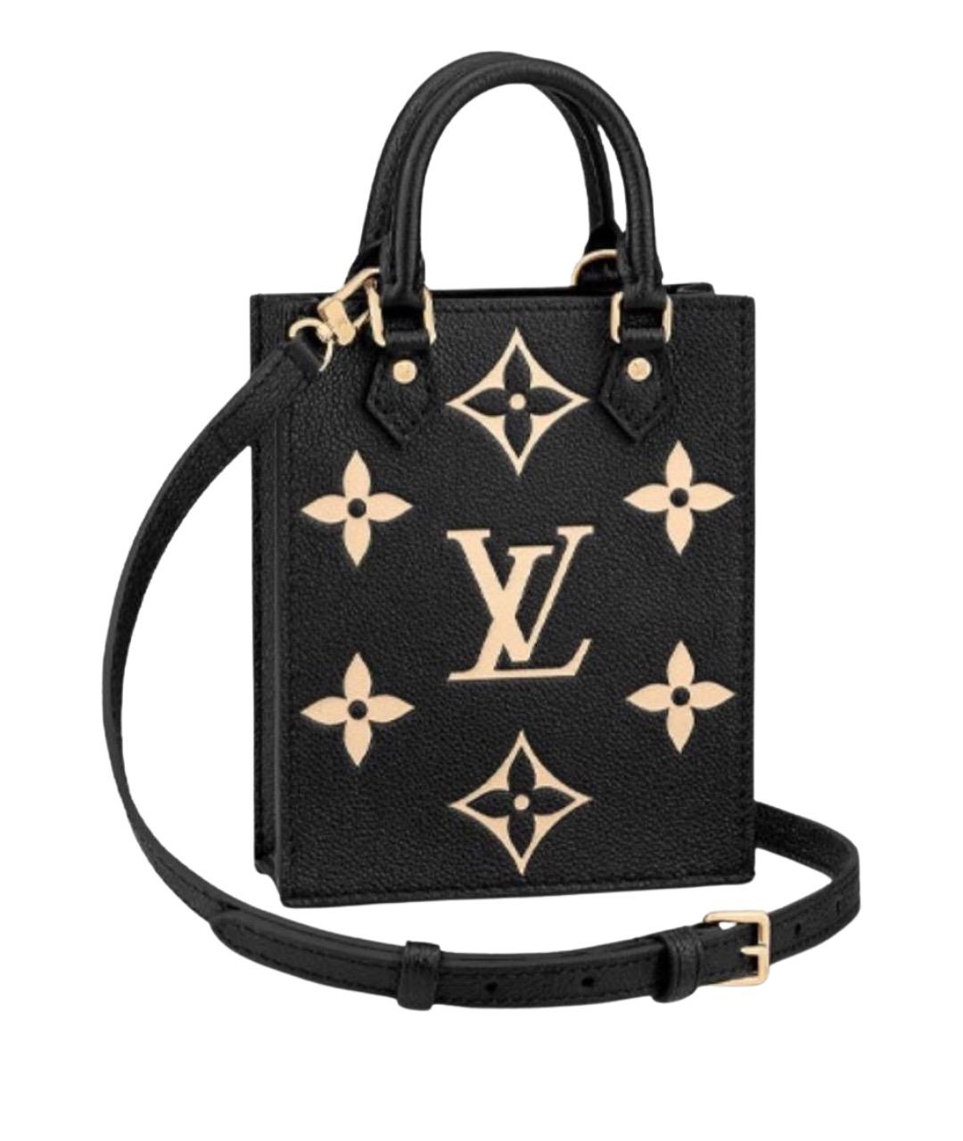 LOUIS VUITTON Черная кожаная сумка через плечо, фото 1