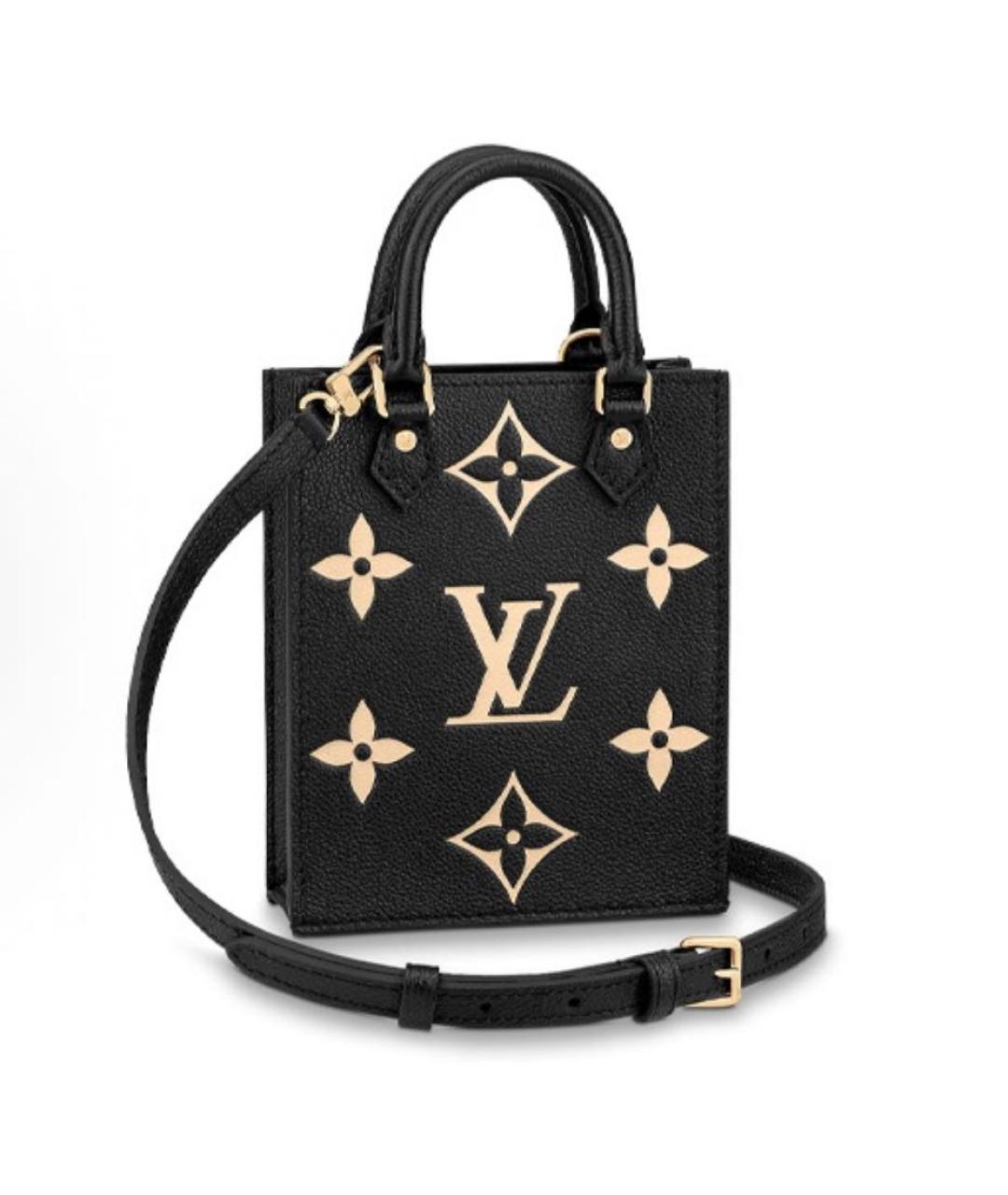 LOUIS VUITTON Черная кожаная сумка через плечо, фото 7