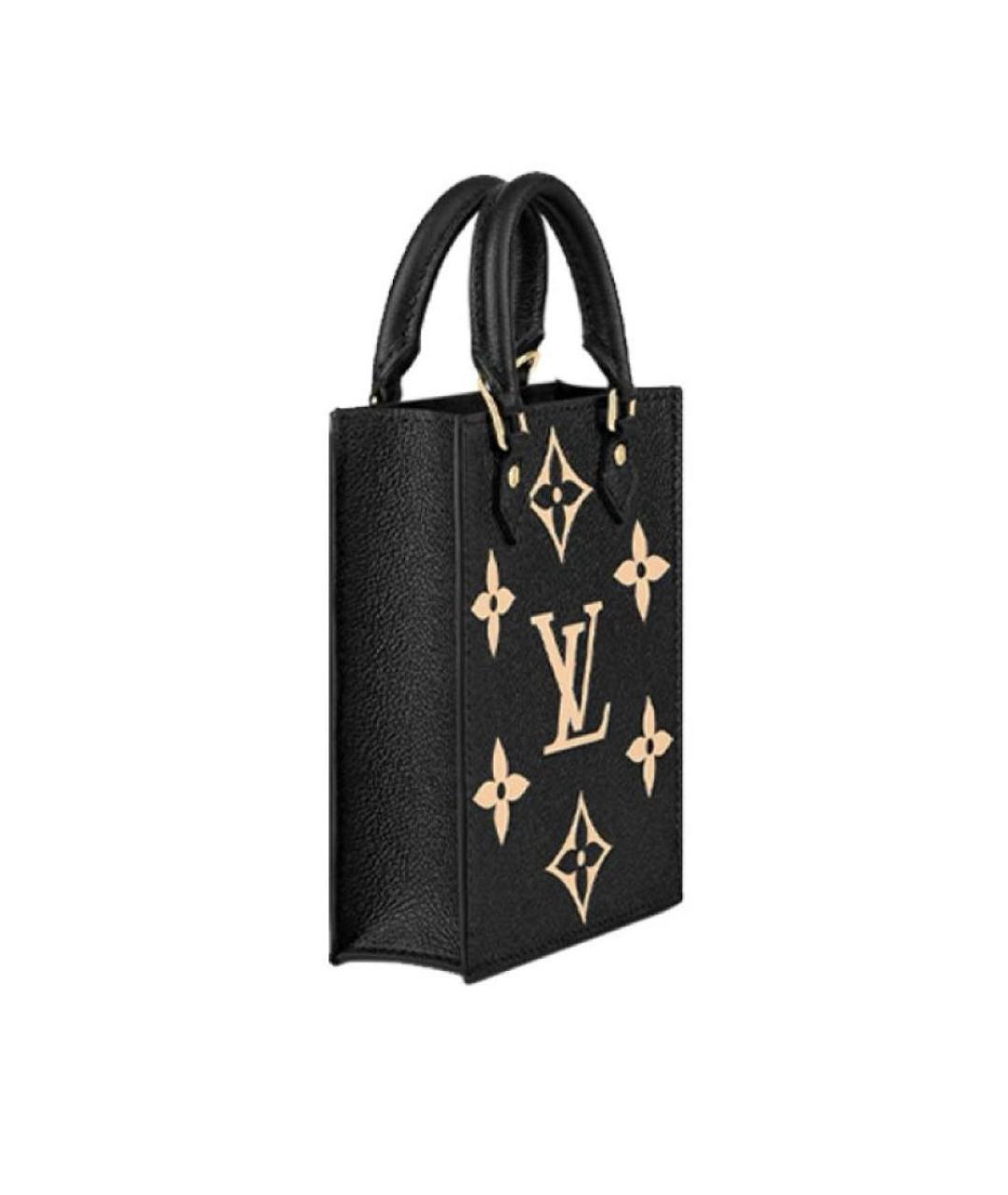 LOUIS VUITTON Черная кожаная сумка через плечо, фото 2