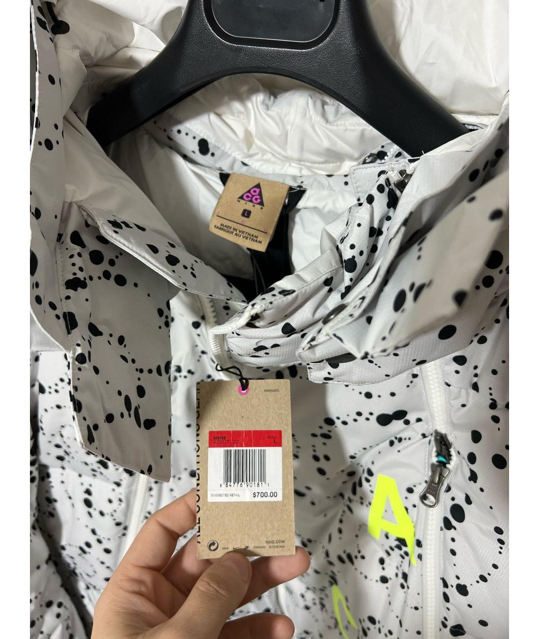 NIKE ACG Белый полиэстеровый пуховик, фото 3