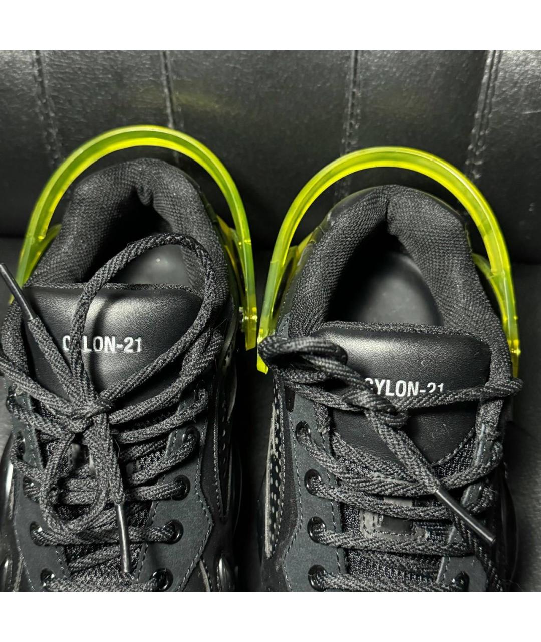 RAF SIMONS Черные текстильные кроссовки, фото 8