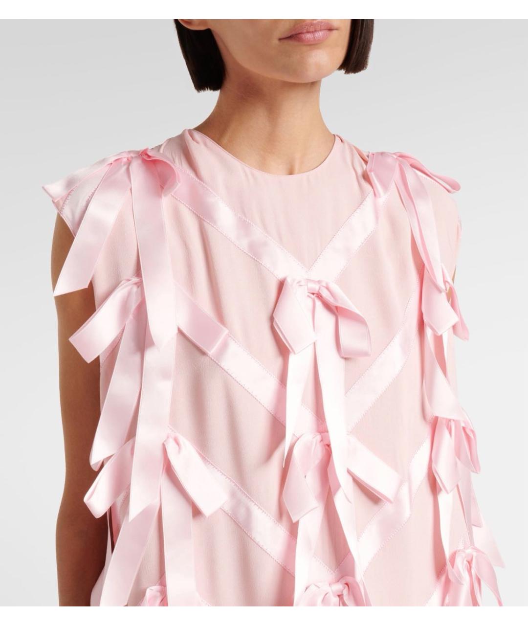 PRADA Розовое вискозное вечернее платье, фото 2