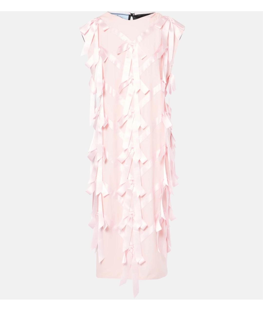 PRADA Розовое вискозное вечернее платье, фото 7