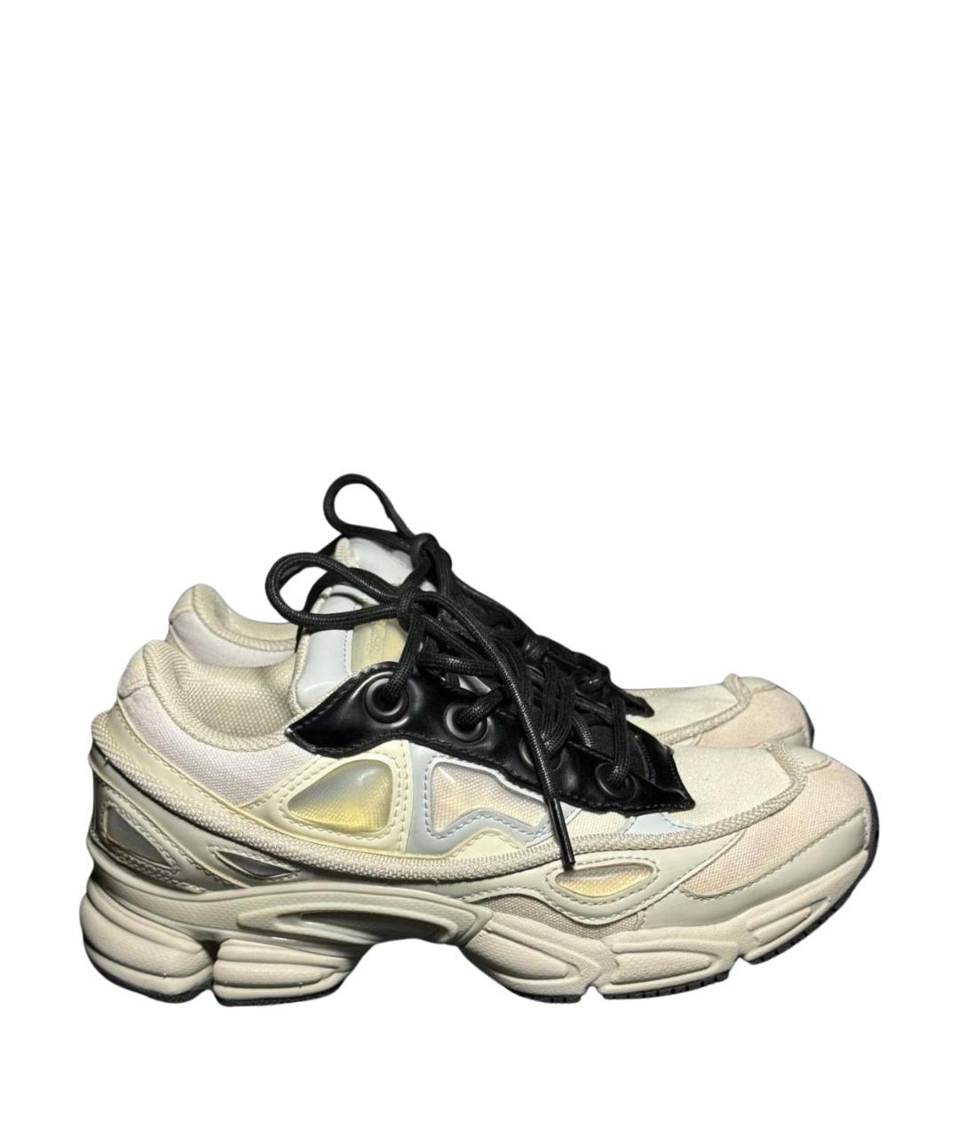 ADIDAS X RAF SIMONS Белые текстильные низкие кроссовки / кеды, фото 1