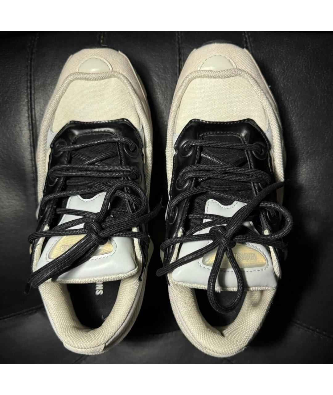 ADIDAS X RAF SIMONS Белые текстильные низкие кроссовки / кеды, фото 7