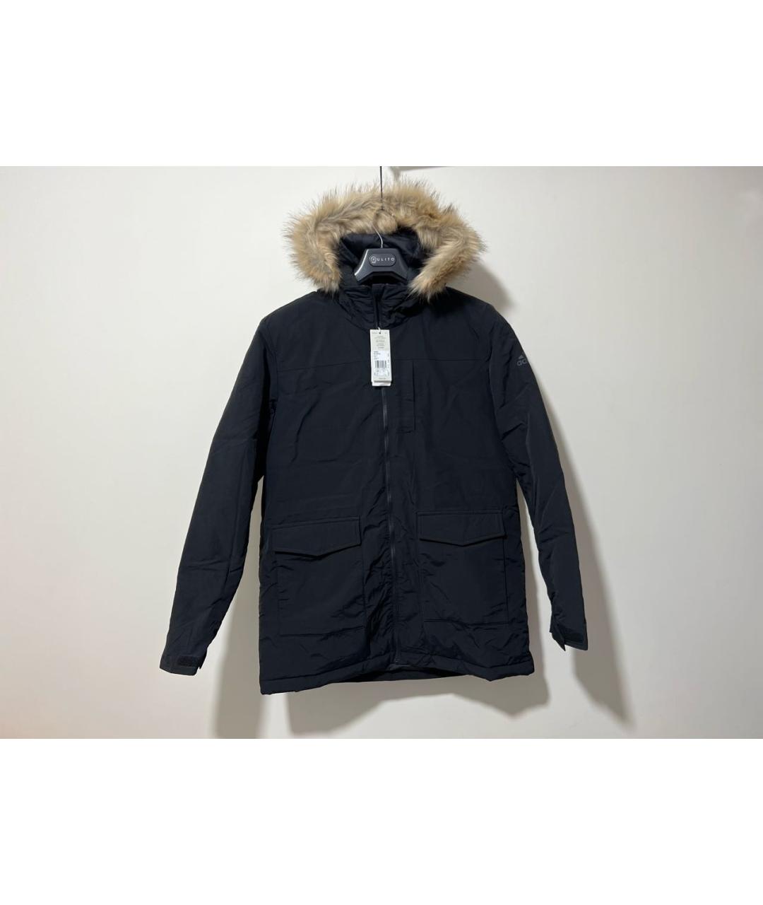 ADIDAS Черная полиамидовая парка, фото 9