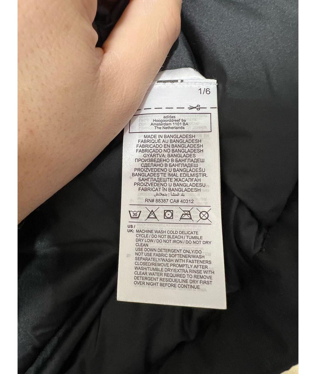 ADIDAS Черная полиамидовая парка, фото 7
