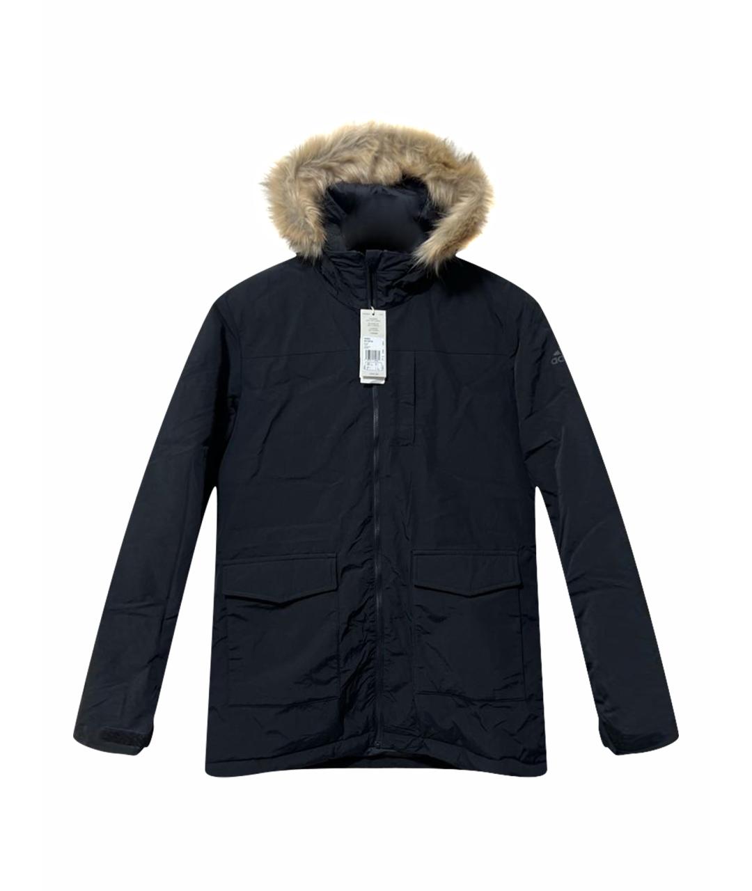 ADIDAS Черная полиамидовая парка, фото 1