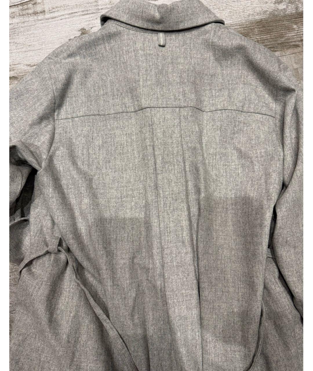 LORENA ANTONIAZZI Серое шерстяное повседневное платье, фото 2