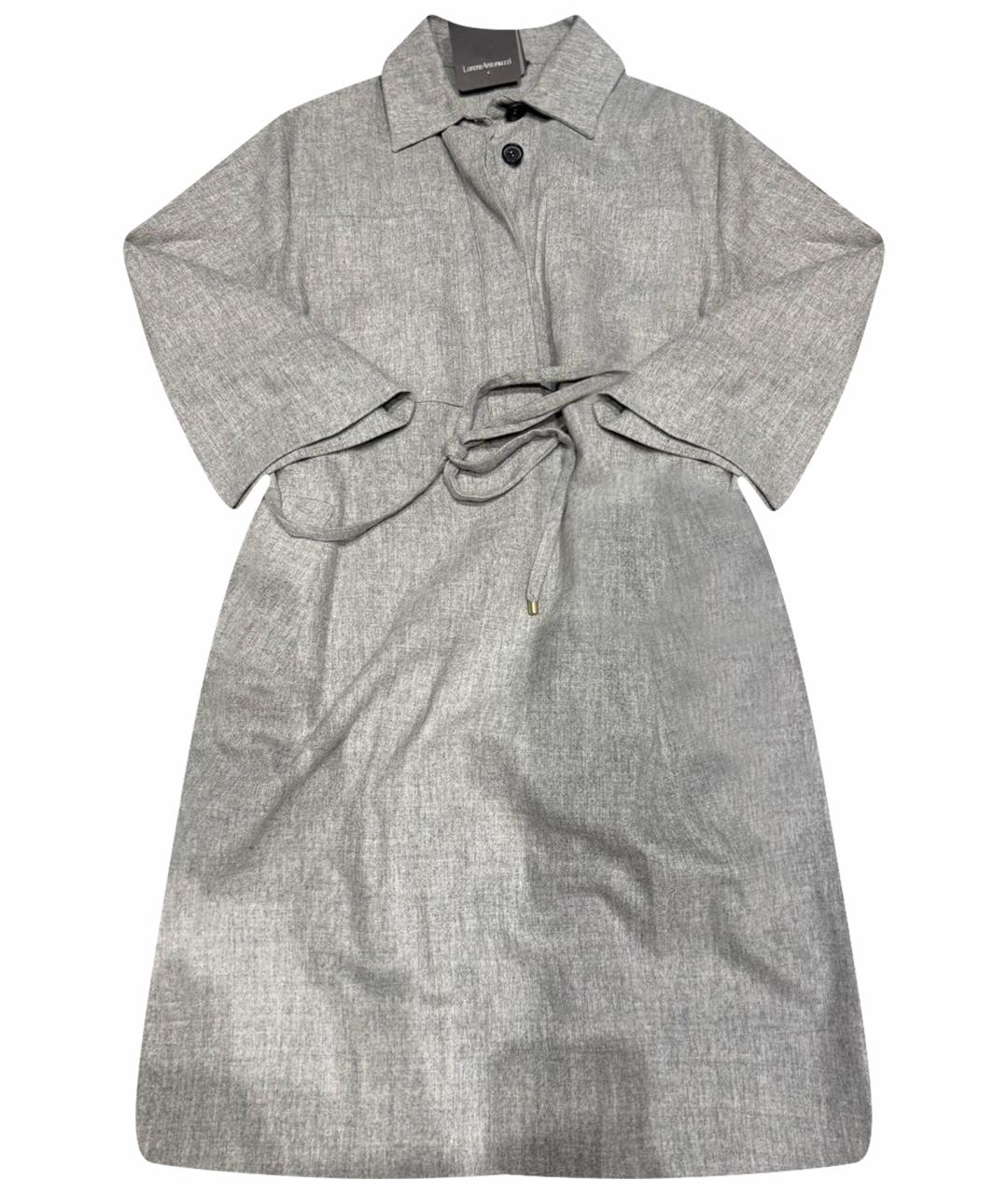 LORENA ANTONIAZZI Серое шерстяное повседневное платье, фото 1