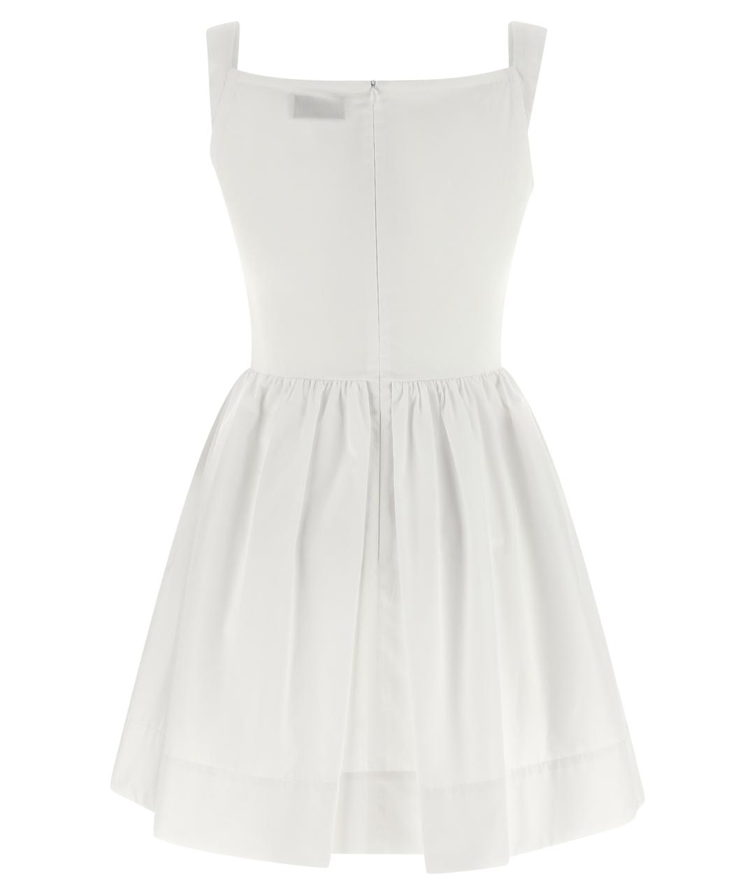 VIVIENNE WESTWOOD Белое хлопковое коктейльное платье, фото 2