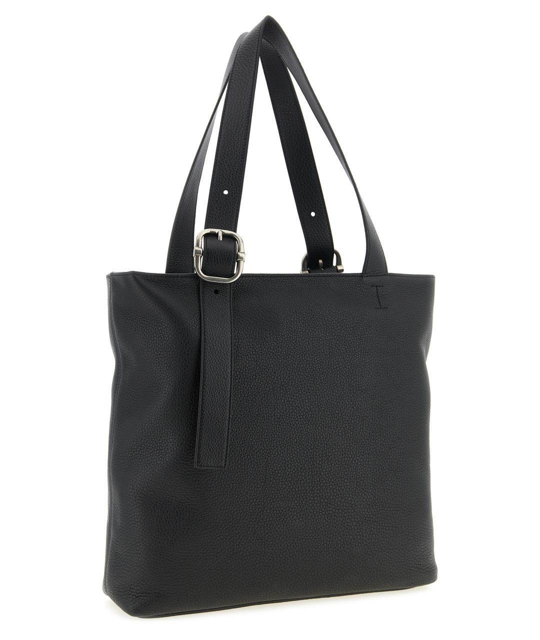 LOEWE Черная кожаная сумка тоут, фото 2