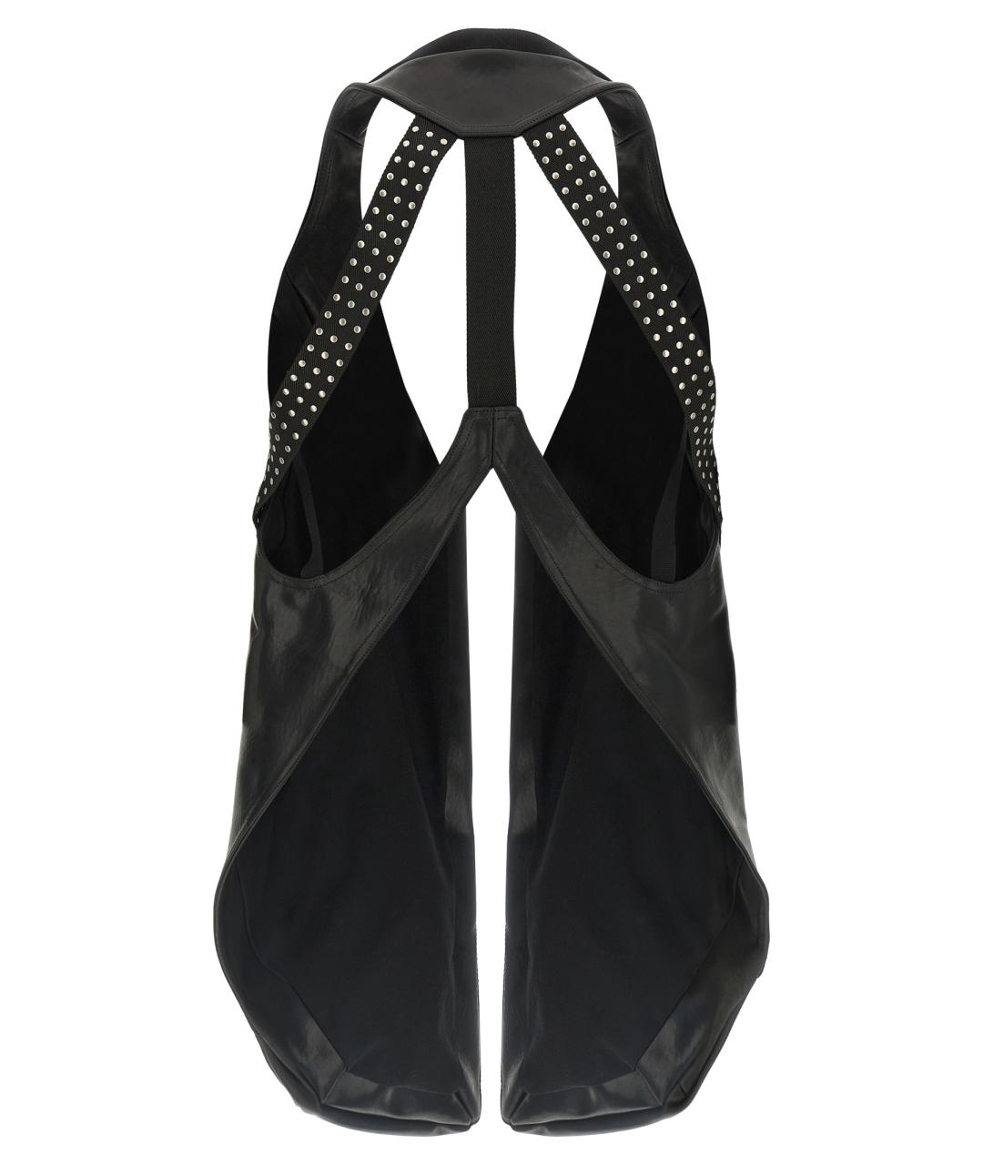 RICK OWENS Черный кожаный жилет, фото 2
